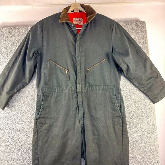 Walls Blizzard Pruf Insulated Coveralls Mens 2XL‎ Gray Workwear Outdoor Jumpsuit - Picture 1 of 16
